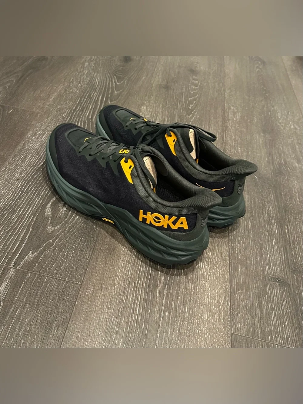 Hoka Speedgoat 5 Men’s Black and Yellow Trail Running Shoes